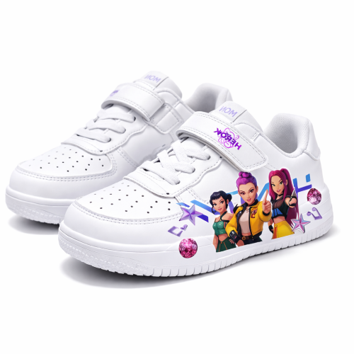 Buty dziecięce sportowe sneakersy białe dla dzieci z nadrukiem K-POP Demon Hunters roz.28-40