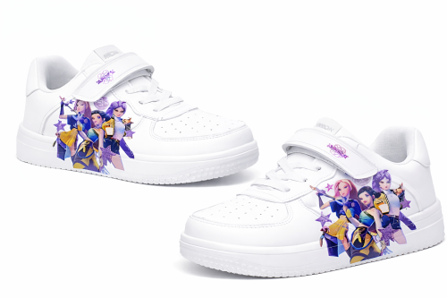 Buty dziecięce sportowe sneakersy białe dla dzieci z nadrukiem K-POP Demon Hunters roz.28-40