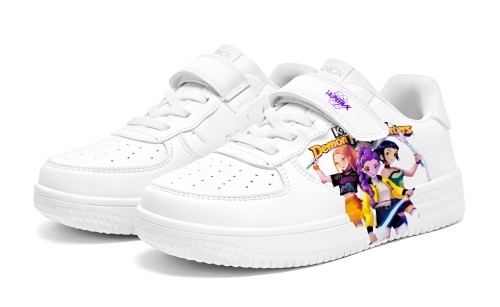 Buty dziecięce sportowe sneakersy białe dla dzieci z nadrukiem K-POP Demon Hunters roz.28-40