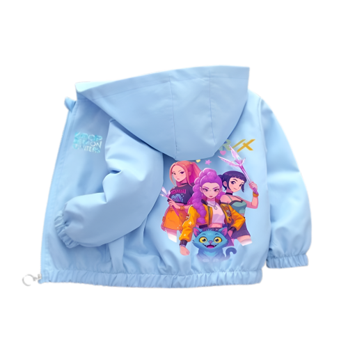 Kurtka wiosenna z kapturem UNISEX dla dzieci K-Pop Demon Hunters wodoodporna roz. 90-160 cm