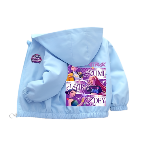 Kurtka wiosenna z kapturem UNISEX dla dzieci K-Pop Demon Hunters wodoodporna roz. 90-160 cm