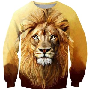 BLUZA 3D dla dzieci Zwierzęta lew ROZMIAR 100-160