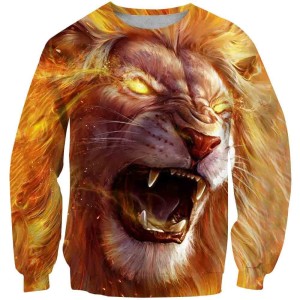 BLUZA 3D dla dzieci Zwierzęta lew ROZMIAR 100-160