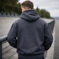 Grafitowa Bluza Męska Rozpinana Oracle Red Bull Racing typu Full-Zip z wbudowaną kominiarką