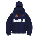 Granatowa Bluza Męska Rozpinana Oracle Red Bull Racing typu Full-Zip z wbudowaną kominiarką
