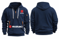Męska Bluza z Kapturem SUZUKI oddychająca z kieszeniami dla fana motoryzacji roz. S-3XL