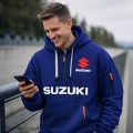 Męska Bluza z Kapturem SUZUKI oddychająca z kieszeniami dla fana motoryzacji roz. S-3XL
