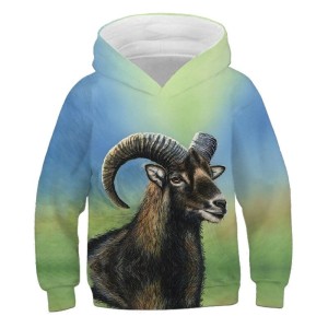 BLUZA 3D dla dzieci Zwierzęta kozioł ROZMIAR 100-160