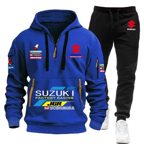 Komplet Dresowy Męski dla fanów motocykli SUZUKI Factory Racing roz. S - 4XL