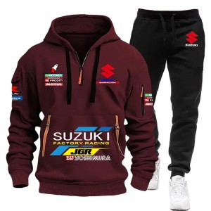 Komplet Dresowy Męski dla fanów motocykli SUZUKI Factory Racing roz. S - 4XL