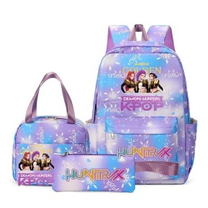  Plecak Dla Dzieci Zestaw Szkolny 3 w 1 z motywem K-Pop Demon Hunter