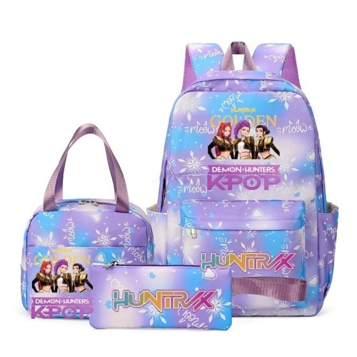Plecak Dla Dzieci Zestaw Szkolny 3 w 1 z motywem K-Pop Demon Hunter
