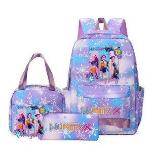  Plecak Dla Dzieci Zestaw Szkolny 3 w 1 z motywem K-Pop Demon Hunter