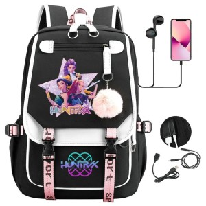 Plecak Szkolny HUNTRIX dla dzieci K-Pop Demon Hunter z portem USB