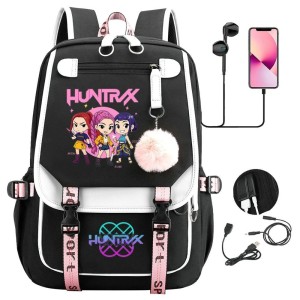 Plecak Szkolny HUNTRIX dla dzieci K-Pop Demon Hunter z portem USB