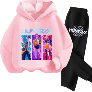 Komplet Dresowy UNISEX ubranie dla dzieci K-Pop Demon Hunters HUNTRIX roz. 100-160 cm