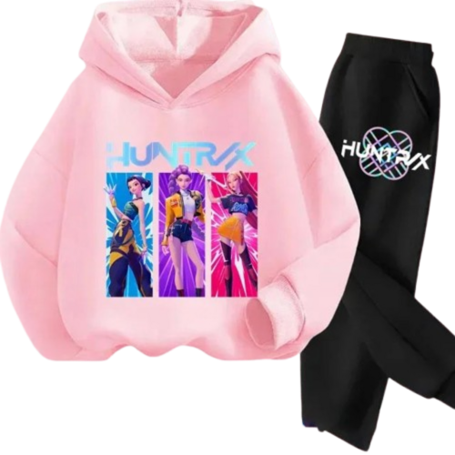 Komplet Dresowy UNISEX ubranie dla dzieci K-Pop Demon Hunters HUNTRIX roz. 100-160 cm
