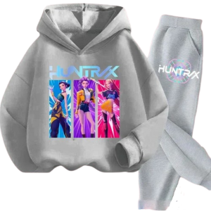 Komplet Dresowy UNISEX ubranie dla dzieci K-Pop Demon Hunters HUNTRIX roz. 100-160 cm