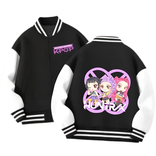 Dziecieca bluza UNISEX baseballowka dla dzieci K-Pop Demon Hunter HUNTRIX