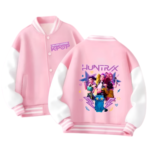 Dziecieca bluza dla dziewczynki baseballowka dla dzieci K-Pop Demon Hunter HUNTRIX