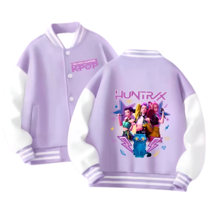 Dziecieca bluza dla dziewczynki baseballowka dla dzieci K-Pop Demon Hunter HUNTRIX