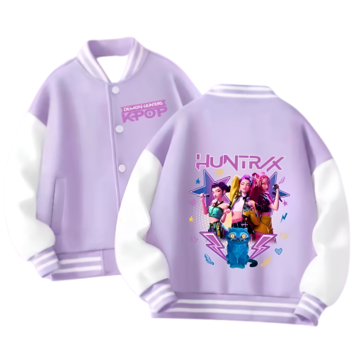 Dziecieca bluza dla dziewczynki baseballowka dla dzieci K-Pop Demon Hunter HUNTRIX