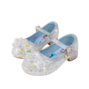 Srebrne Pantofelki Księżniczki DISNEY Balowe Buty Dziewczęce baleriny Królowa Lodu Elsa