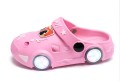 Klapki dziecięce AUTA różowe chodaki dla dzieci z podświetleniem LED