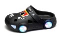 Klapki dziecięce AUTA czarne chodaki dla dzieci z podświetleniem LED