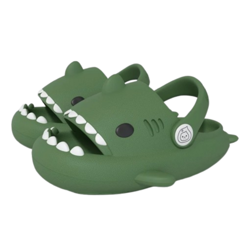 Klapki dla dzieci UNISEX piankowe SHARKY antypoślizgowe w kształcie REKINA 3D