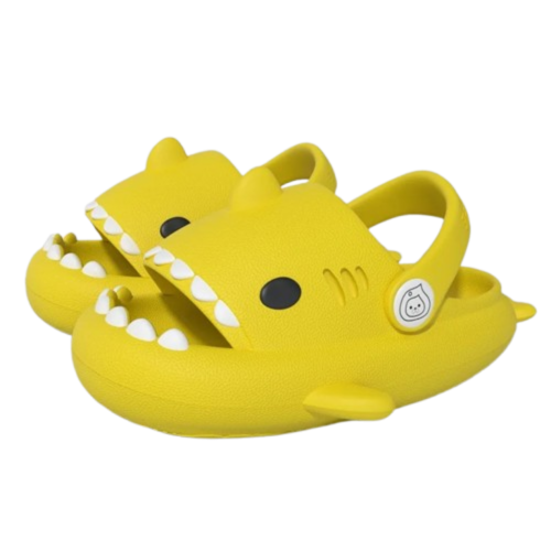 Klapki dla dzieci UNISEX piankowe SHARKY antypoślizgowe w kształcie REKINA 3D