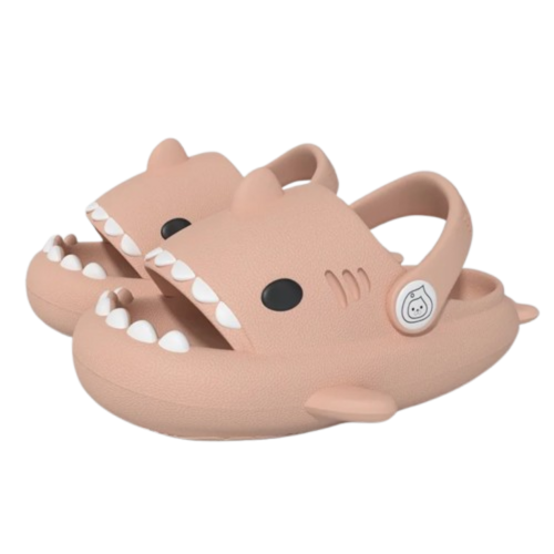 Klapki dla dzieci UNISEX piankowe SHARKY antypoślizgowe w kształcie REKINA 3D