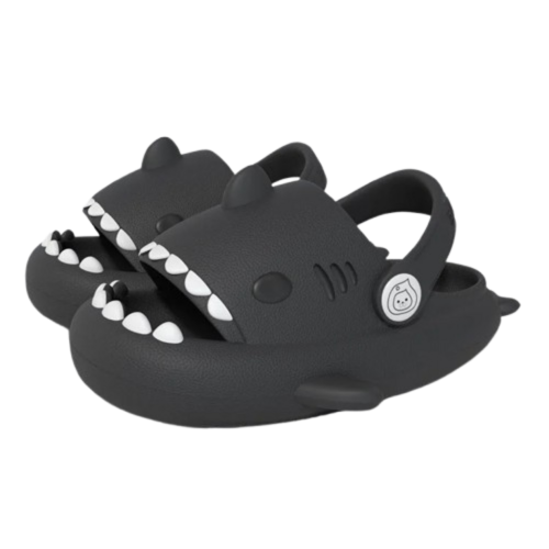 Klapki dla dzieci UNISEX piankowe SHARKY antypoślizgowe w kształcie REKINA 3D