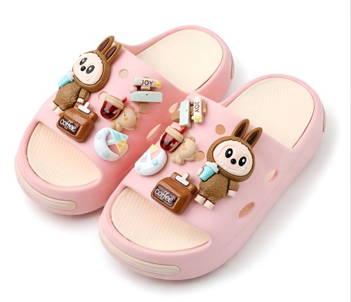 Klapki dziecięce 3D lekkie LABUBU antypoślizgowe roz.24-35