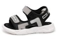 Sandały dziecięce sportowe na rzep sandałki dla dzieci UNISEX w Kolorze Czarno-Szarym
