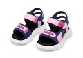Sandały dziecięce sportowe na rzep sandałki dla dziewczynki UNISEX w Kolorze Różowo-Granatowe
