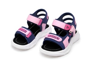 Sandały dziecięce sportowe na rzep sandałki dla dziewczynki UNISEX w Kolorze Różowo-Granatowe