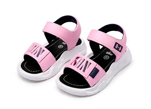 Sandały dziecięce sportowe na rzep sandałki dla dziewczynki UNISEX w Kolorze Różowym