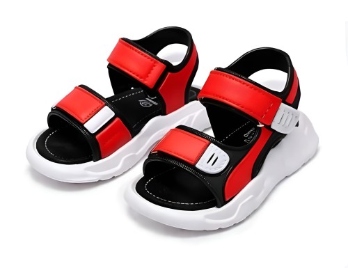 Sandały dziecięce sportowe na rzep sandałki dla dzieci UNISEX w Kolorze Czerwonym