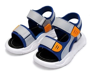  Sandały dziecięce sportowe na rzep sandałki dla dzieci UNISEX w Kolorze Niebiesko-Szarym