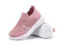 Buty dziecięce wsuwane lekkie sneakersy dla dzieci siateczkowe różowe