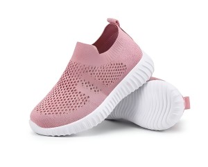 Buty dziecięce wsuwane lekkie sneakersy dla dzieci siateczkowe różowe