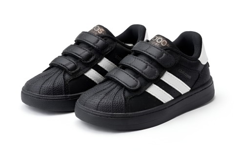 Buty dziecięce sportowe UNISEX na rzepy czarne sneakersy