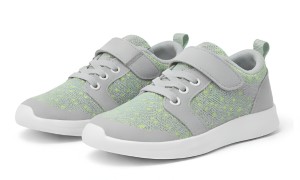  Lekkie buty dziecięce sportowe UNISEX szare-zielone oddychające sneakersy z elastyczną cholewką