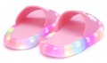 Świecące klapki dziecięce 3D LED Unicorn różowe kapcie z jednorożcem