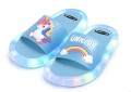 Świecące klapki 3D UNISEX dziecięce LED Unicorn różowe kapcie z jednorożcem