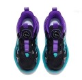 Buty sportowe dziecięce z amortyzacją czarno-fioletowe sneakersy dla dzieci z motywem smoka