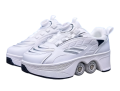 Butorolki dziecięce 2w1 wrotki dla dzieci UNISEX Białe buty na kółkach