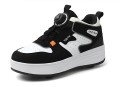 Butorolki dziecięce i młodzieżowe UNISEX sportowe buty z rolkami czarno-białe PANDA