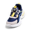Buty sportowe dziecięce granatowo-żółte sneakersy lekkie z systemem szybkiego zapięcia